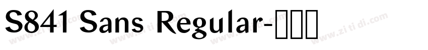 S841 Sans Regular字体转换